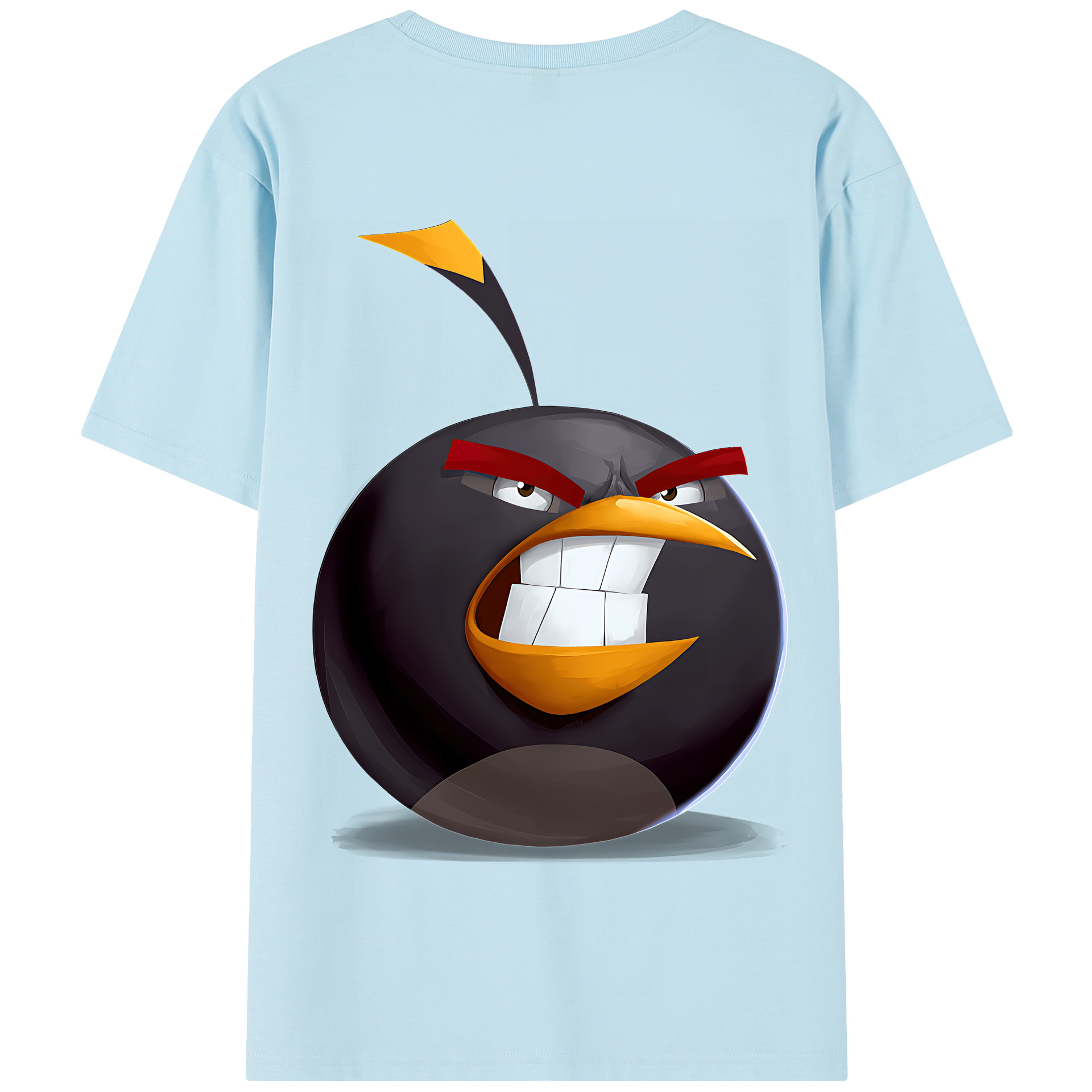 （画像用） Angry Birds アングリーバード 綿100％半袖Tシャツ（背面プリント）